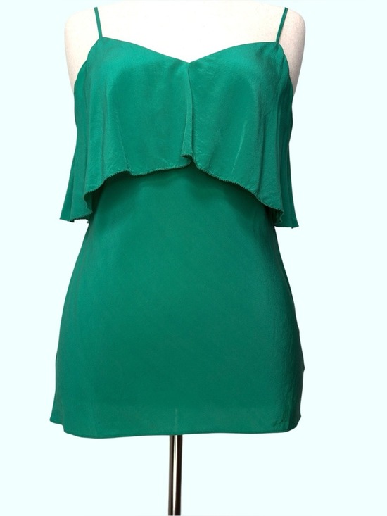 Diane Von Furstenberg Tops - 90s Diane von Furstenberg Silk Asymmetrical Ruffle Cami Top Size M Indie Sleaze